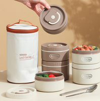 Bestseller Wärmeisolierende Beheizbare Edelstahl-Lunchbox mit 3 Fächern Auslaufsicher & BPA-frei