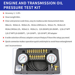Anpassbares Getriebeöldruckmanometer-Kit 19 Adapter Motoröl-Vakuum <span class=keywords><strong>tester</strong></span> OEM unterstützt - Product Image 4