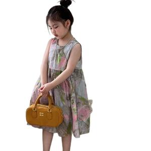 Nouvelle Robe d'été sans manches en coton peigné pour filles 2026 - Robe débardeur imprimée tendance pour un usage quotidien décontracté - Product Image 5