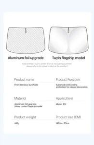 แผ่นบังแดดหน้า StarNav สำหรับรถยนต์รุ่น Y/3 Juniper ปี 2021-2025 ชิ้นส่วนกันรังสียูวีสำหรับกระจกหลังคาและกระจกหน้ารถ - Product Image 3