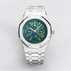 Montre mécanique chronographe en acier inoxydable AliExpress pour homme avec cadran à aiguilles, résistante à l'eau jusqu'à 100 m - Product Image 3