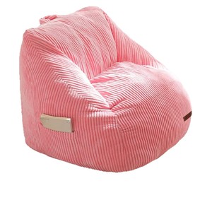 Children's Beanbag Chair <b>Pink</b> Corduroy Portable Soft Seat For Kids Bedroom Use - Product Image 2
