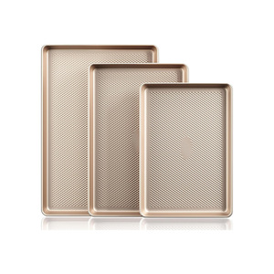 Ensemble de plaques à pâtisserie en acier au carbone, plaque à biscuits antiadhésive de qualité supérieure, plaques à biscuits pour four - Product Image 1