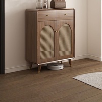 Armoire à Chaussures Portable Style Simple Vintage, Durable, Nouveau Meuble Respirant en Bois pour Entrée de Maison et Hôtel Salon