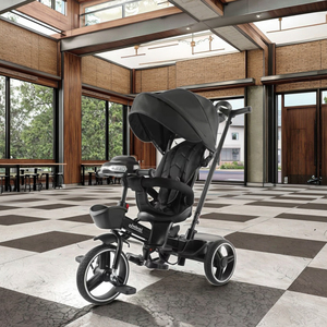 BAB WAY Deluxe Kids Tricycle <strong>with</strong> Adjustable Push <strong>Handle</strong> 3-Wheel Baby <strong>Trike</strong> for <strong>Toddlers</strong> 1-5Y <strong>with</strong> DDP - Product Image 6