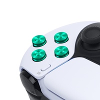 Manette de jeu métallique verte pour PS5, boutons d'action ABXY, pièces de rechange pour manette de jeu PS5, contrôleur sans fil Dualsense