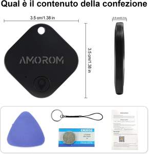 AMOROM Tag GPS Tracker (الإصدار Air) للحيوانات الأليفة IOS أجهزة IOS تجد الهاتف بالقرب من مفاتيح الصوت القوية/المحفظة/حقيبة الظهر 2 - Product Image 6