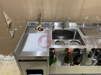 Station de bar à cocktails et slushs portable en acier inoxydable, comptoir standard, personnalisable