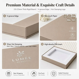 Caja de Regalo Rígida Magnética en Forma de <span class=keywords><strong>Libro</strong></span>, Inserto de EVA Suave <span class=keywords><strong>al</strong></span> Tacto, OEM ODM, FSC BRC FDA, Caja con Logotipo Personalizado, MOQ500 - Product Image 5