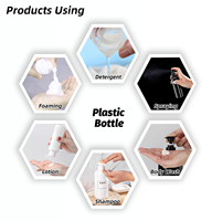 Bouteille ovale en PETG de 400 ml, OEM ODM, avec logo personnalisé, pour lotion corporelle, shampoing, après-shampoing, emballage cosmétique transparent.