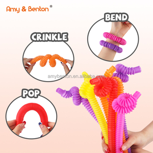 Pop Tubes Jouets <span class=keywords><strong>Tiktok</strong></span> Vente Chaude Nouveauté Multicolore Sensoriel Soulagement Du Stress Et De L'anxiété Stretch Tube Fidgety Toys Pop Tubes - Product Image 3