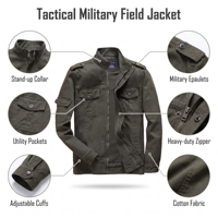Ensemble veste et pantalon cargo pour homme, tissu en toile de coton robuste, tenue de travail en plein air, multi-poches, uniforme personnalisé