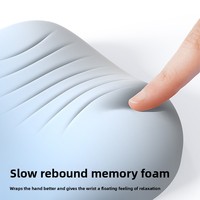 Tapis de souris ergonomique en mousse à mémoire de forme, épais, antidérapant, à dégradé de couleurs, pour le bureau et le gaming – Vente Flash