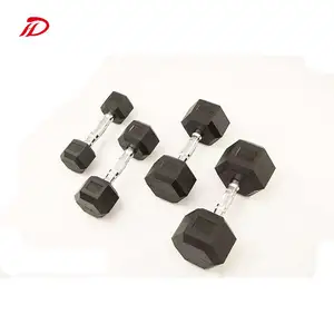Wholesale Gym Fitness Equipment Rubber Hex Dumbbell 5-50 Lbs Kg Pounds Cast Iron Hexagon Dumbbell Set