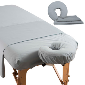 Ensemble de draps plats pour <span class=keywords><strong>table</strong></span> de massage en flanelle de <span class=keywords><strong>coton</strong></span>, prix d'usine personnalisé, vente en gros - Product Image 2