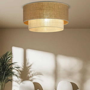 Japanese Wabi Sabi Ceiling <b>Light</b> Paper Shade Led <b>Light</b> Source Surface Mounted For <b>Dining</b> Room Bedroom Living Room - Product Image 2