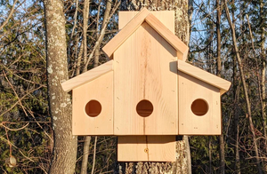 Nido de Casa de pájaros de invierno doble respetuoso con el medio ambiente OEM ODM, sitio de anidación de madera para Bluebirds y Chickadees para dueños de mascotas - Product Image 3
