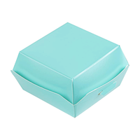 Cajas de hamburguesas desechables de cartón con logotipo personalizado para llevar, contenedor de embalaje de comida rápida, caja de hamburguesas