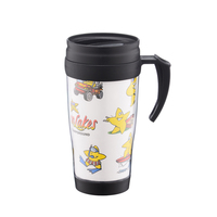 Mug à café en plastique 14 oz, design anti-fuite, écologique, à double paroi, personnalisable avec logo, tasse à bière