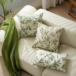 2024 New Arrival Home Textiles Spring Summer Custom Cushion Covers Decorative Home Colorful Planted Flower Pillow Case