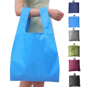 En Stock, bolsa de compras impermeable personalizada reutilizable plegable grande multicolor, bolsa de compras de playa de poliéster con bolsillo - Product Image 1