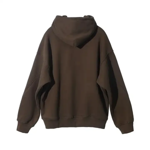 Sudadera con Capucha de Lana Gruesa 100% Algodón de 400G para Hombre, Estilo Corto y Holgado, Talla Grande, Sudadera de Punto Estampada con Capucha para Invierno - Product Image 2
