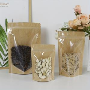 Bolsa de Papel Kraft Biodegradable de Alta Calidad con Cierre, Transparente por un Lado, para Alimentos, Personalizable con Logotipo - Product Image 2