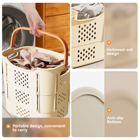 Panier de rangement pour vêtements Xinhang, écologique, en PP durable, gain de place, avec poignées, grande capacité, pour la salle de bain, les vêtements sales