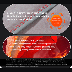 เสื้อโค้ทกันน้ำ3 in 1สำหรับผู้ชายเสื้อกันหนาวขนแกะกันน้ำไซส์ใหญ่พิเศษโลโก้ออกแบบได้ตามต้องการ - Product Image 3