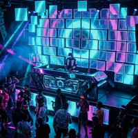Video Wall LED de Alta Definición 1080P para Interiores, con Unión sin Costuras y Brillo de 500cd para Pantallas Publicitarias