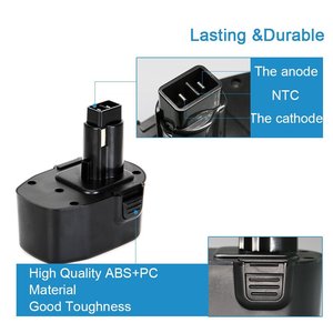 Pin máy khoan không dây 14.4V, loại sạc lại được, dùng thay thế cho <span class=keywords><strong>Dewalt</strong></span> Pil Per Dc733 Dc984 Dc9144 - Product Image 3