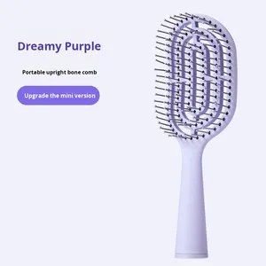 Peine de plástico de mango largo Vertical clásico para dormitorio de regreso a la escuela para masaje de <span class=keywords><strong>maquillaje</strong></span> de peinado de pelo largo y rizado, uso doméstico para mujeres - Product Image 6