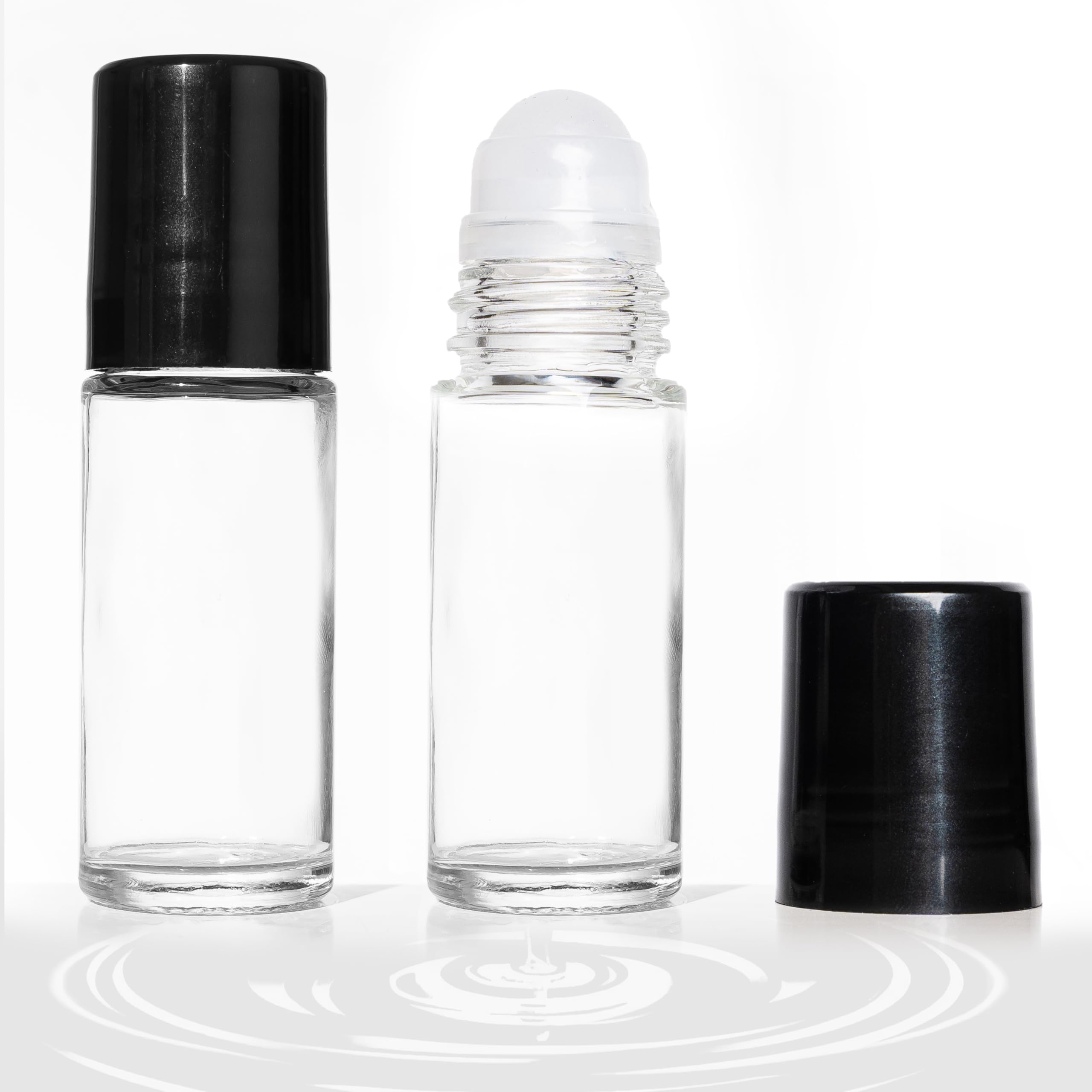 Bouteille transparente + Bouchon noir