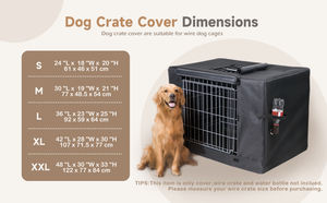 Cubierta de jaula para perros Cubierta de perrera para mascotas de poliéster duradero Ajuste universal para jaula de alambre para perros - Product Image 6
