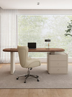 Bureau commercial en bois massif de style crème française Cokovo, luxe moderne, table de consultation médicale et de beauté, tiroirs de rangement