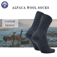 Calcetines Deportivos AR 003 de Lana de Alpaca Gruesa Personalizados, Absorbentes de Humedad, Antibacterianos, para Otoño/Invierno