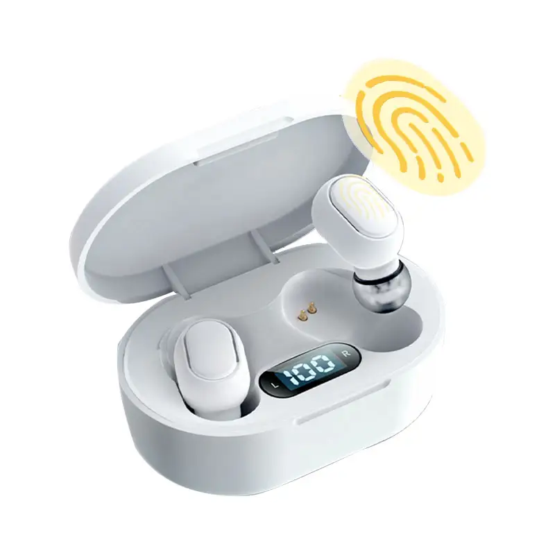 Fones de ouvido sem fios amazon 2021, display de led, com microfone e banco de energia, oem/mm, novo produto 5.0 tws