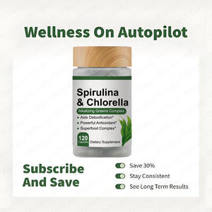 Suplemento de grado alimenticio OEM Tabletas de espirulina orgánica Chlorella <span class=keywords><strong>Superfood</strong></span> con rico en proteína vegana y clorofila para Bady Detox - Product Image 5