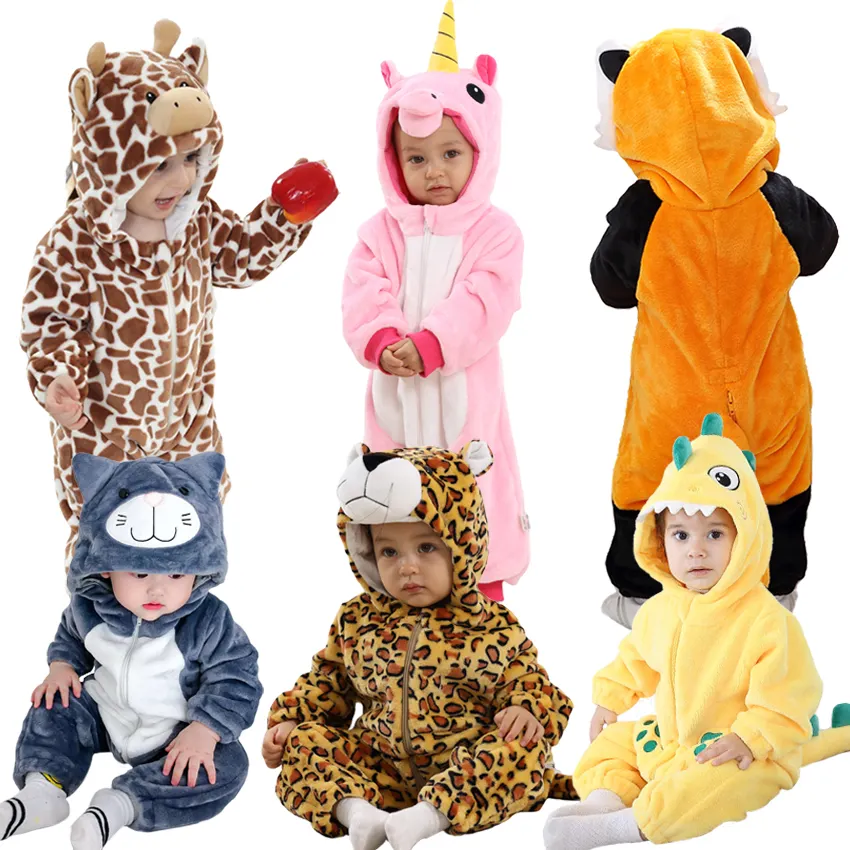 Hot Sale Baby Halloween Kostuums Peuter Flanel Onesie Kids Rompertjes Goedkope Baby Kleding