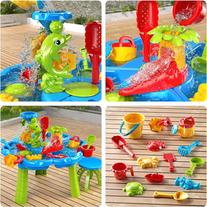 Ngoài trời cát và nước chơi bảng trẻ em bên ngoài sân sau cát nước hoạt động bảng bãi biển sandbox đồ chơi với cát công cụ khuôn mẫu - Product Image 5