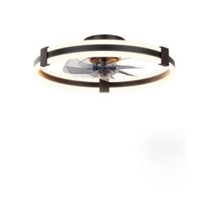 Ventilador de techo inteligente LED de 19.7 pulgadas con luces LED para lectura, giratorio, para sala de estar, con control remoto para el hogar - Product Image 1