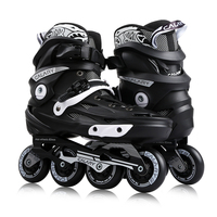 PAPAISON Patins à roulettes de slalom à coque rigide de haute qualité pour l'extérieur, quatre roues, couleur noire et bleue, en stock, pour la location