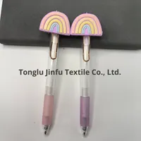 Stylo à encre gel souple en PVC personnalisé, feuille acrylique imprimée, dessin animé rétractable, film de transfert floral, stylo à encre à base d'eau, Chine