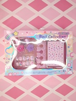 Ensemble mignon d'art d'ongle d'enfants pour les filles 2 polit des autocollants d'ongles à presser avec un design amusant