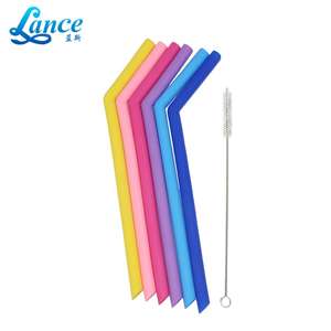 Producto de venta caliente de Amazon Pajitas para jarras y vasos de plástico de silicona de acero inoxidable de bambú están disp - Product Image 4