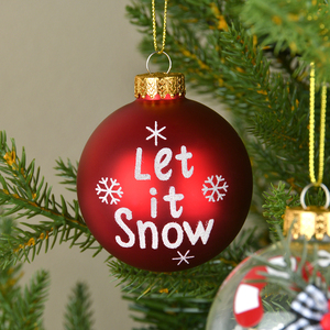 Boule de Noël en verre de 7 cm en forme de bonhomme de neige, décoration festive pour l'hiver, fournitures pour la saison des fêtes - Product Image 5