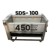 Automatische elektrische commerciële mini-aardappel schilmachine en wasmachine