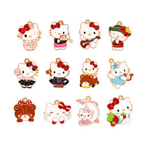 コスプレプロの衣装ミュージシャンKT猫DIYアクセサリー合金漫画バッグ包装ペンダント用、滴るオイル付き - Product Image 5