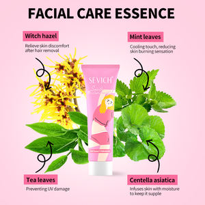 Etiqueta privada Aloe Vera olor mujeres hombres pelo <span class=keywords><strong>Facial</strong></span> cuerpo inhibidor depilatorio removedor Crema para eliminación - Product Image 4