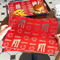 Papier d'emballage alimentaire en aluminium imperméable et résistant à la graisse, personnalisable et jetable, pour hamburgers, sandwichs et en-cas